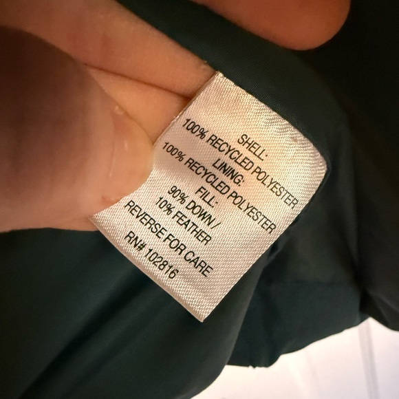 Garnet Hill Turquoise Puffer Coat S/XS - Picture 4 of 5